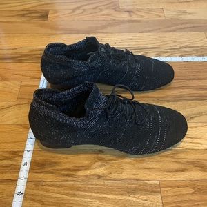 Sparkly, black, split sole, clothe dance shoes